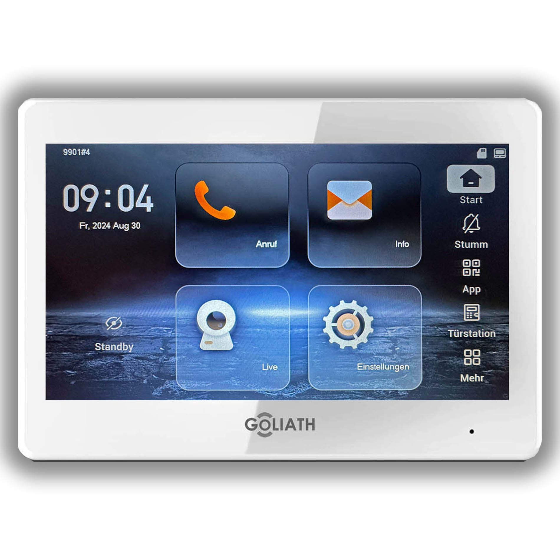 AV-2BI-22V2 Goliath 7-Zoll Monitor Weiß Türsprechanlage