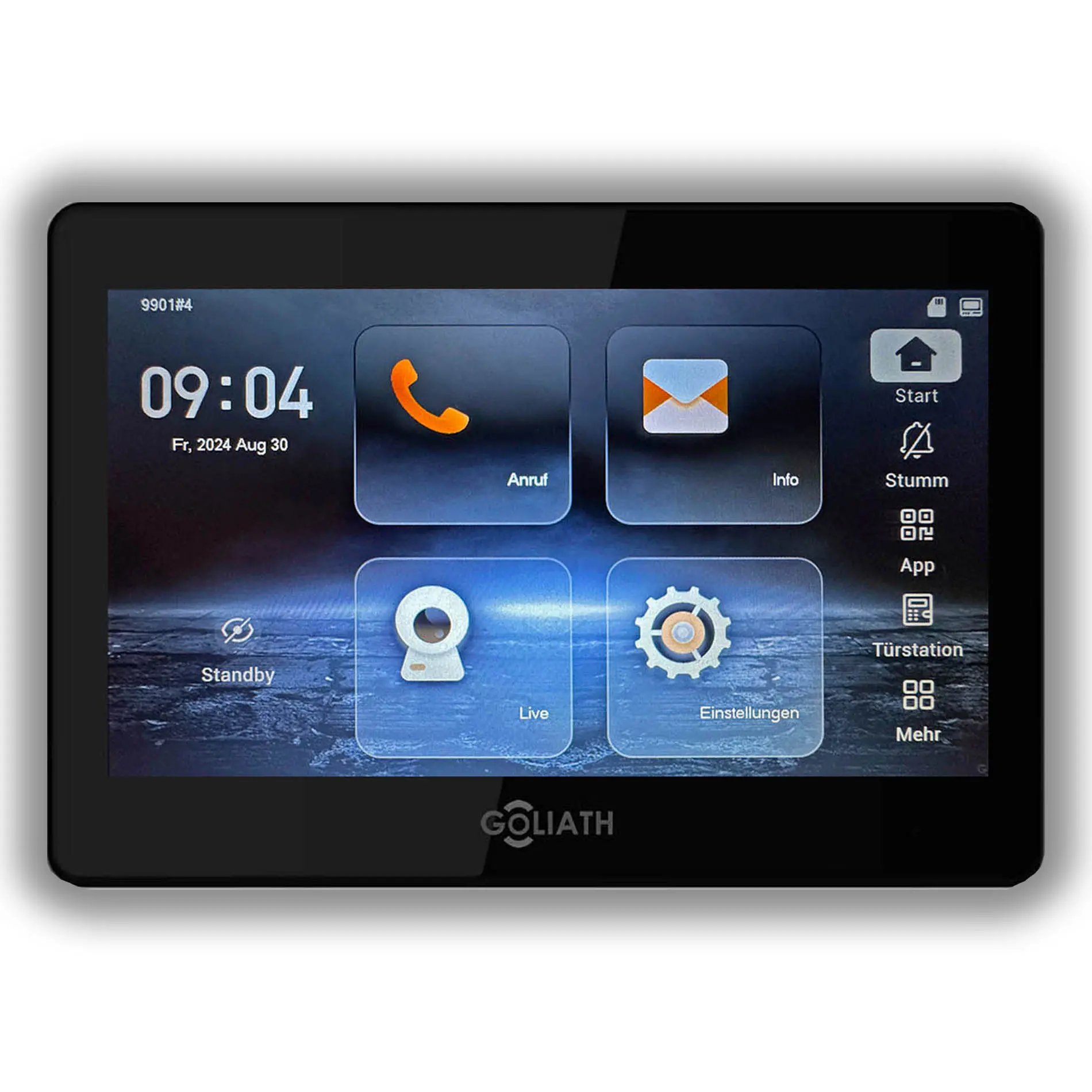 AV-2BI-22SV2 Goliath 7-Zoll Monitor Schwarz Tuersprechanlage