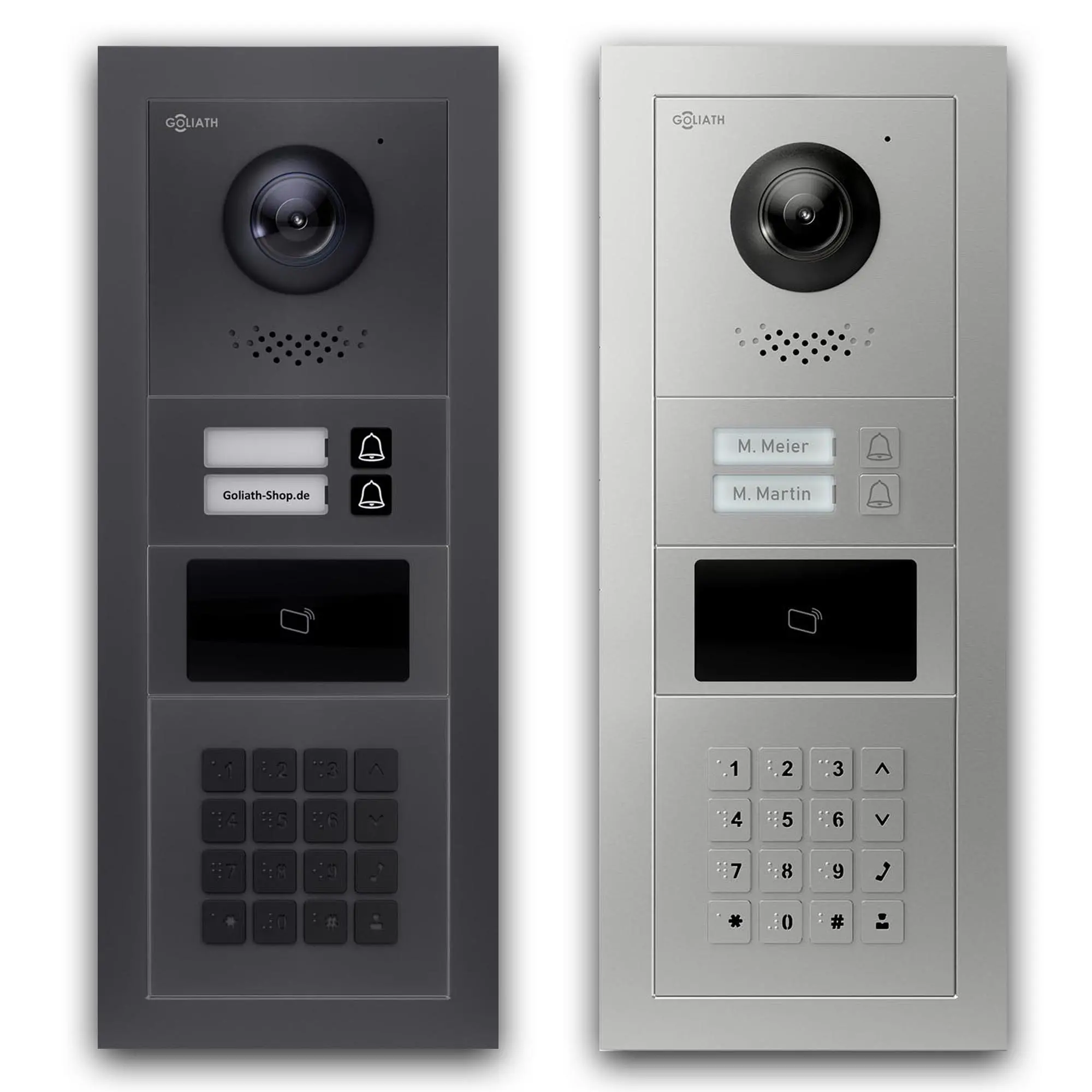 Goliath_tuerklingel_mit-kamera-Aussenstation_RFID_Zahlencode_2-Familienhaus